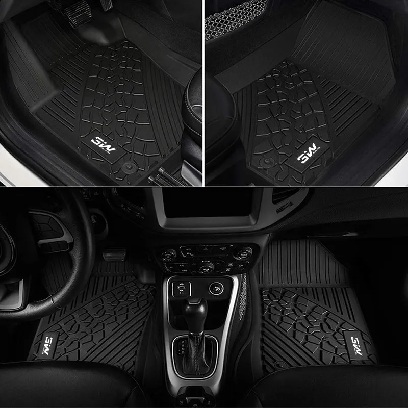 3W Jeep Wrangler JL (Non JK or 4XE) 2018-2023 Custom Floor Mats / Trunk Mat TPE Material & All-Weather Protection