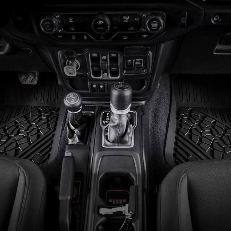 3W Jeep Wrangler JL (Non JK or 4XE) 2018-2023 Custom Floor Mats / Trunk Mat TPE Material & All-Weather Protection