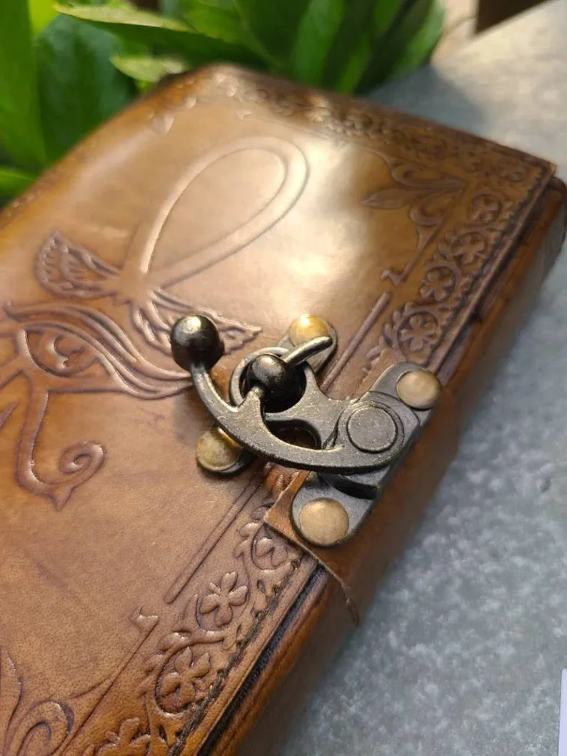 Ancient Egyptian Ankh Leather Journal