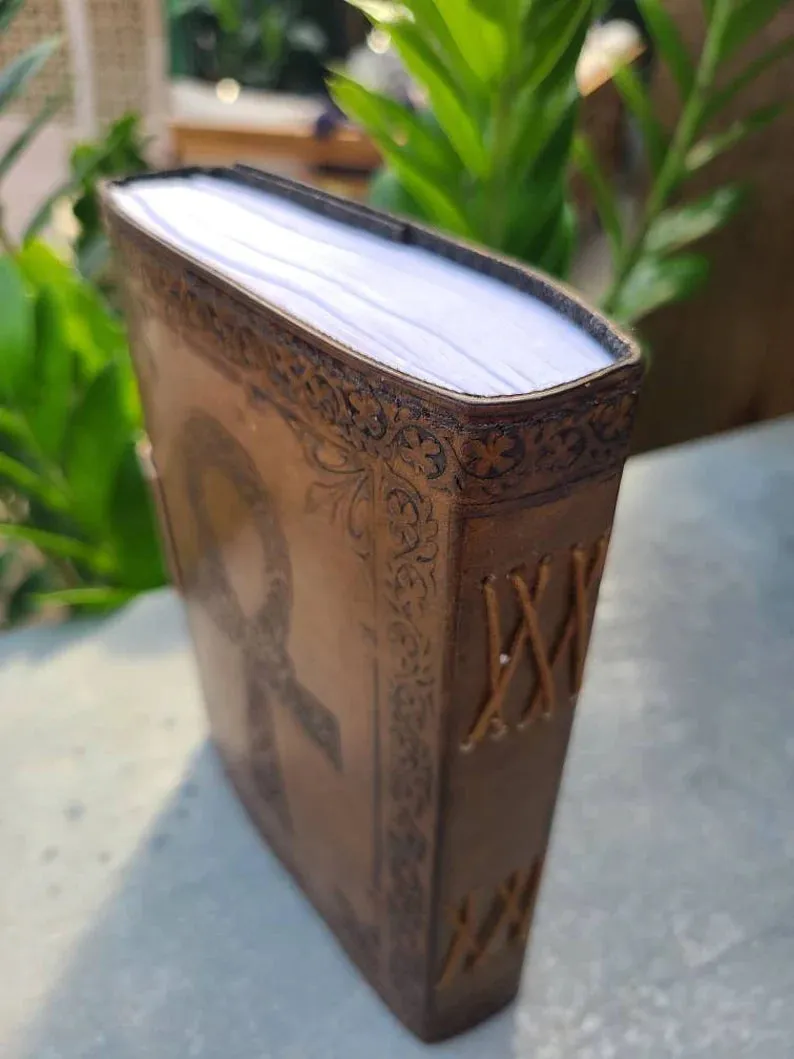 Ancient Egyptian Ankh Leather Journal