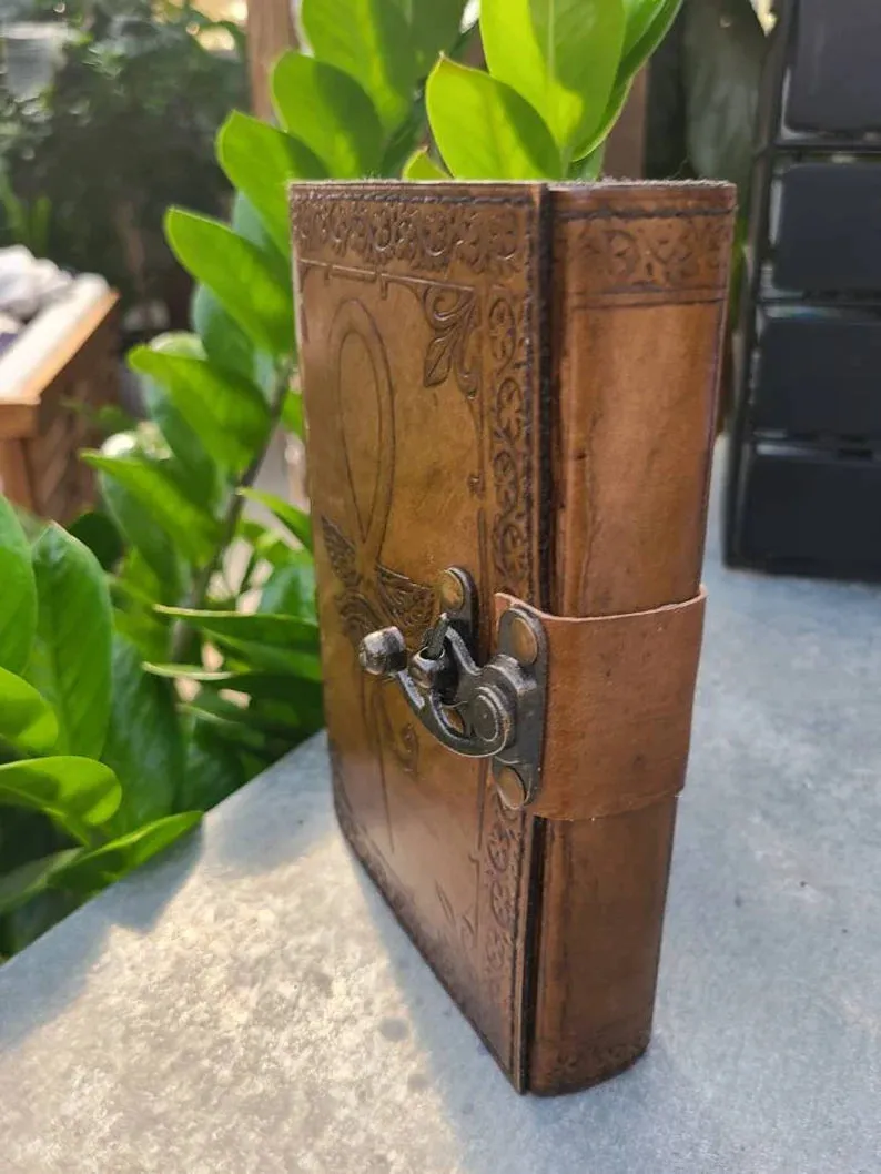 Ancient Egyptian Ankh Leather Journal