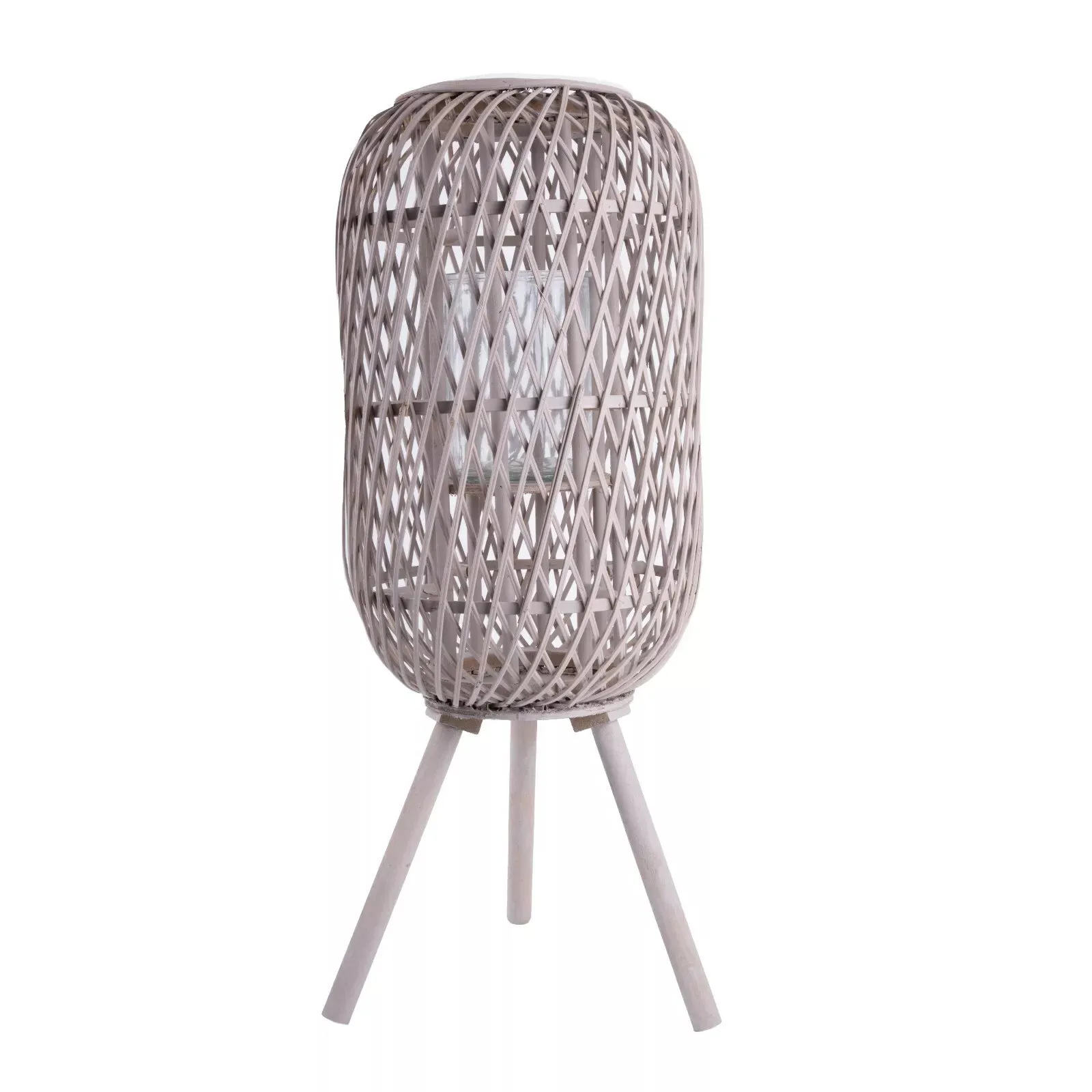 Bamboo Tripod Lantern Candle Holder