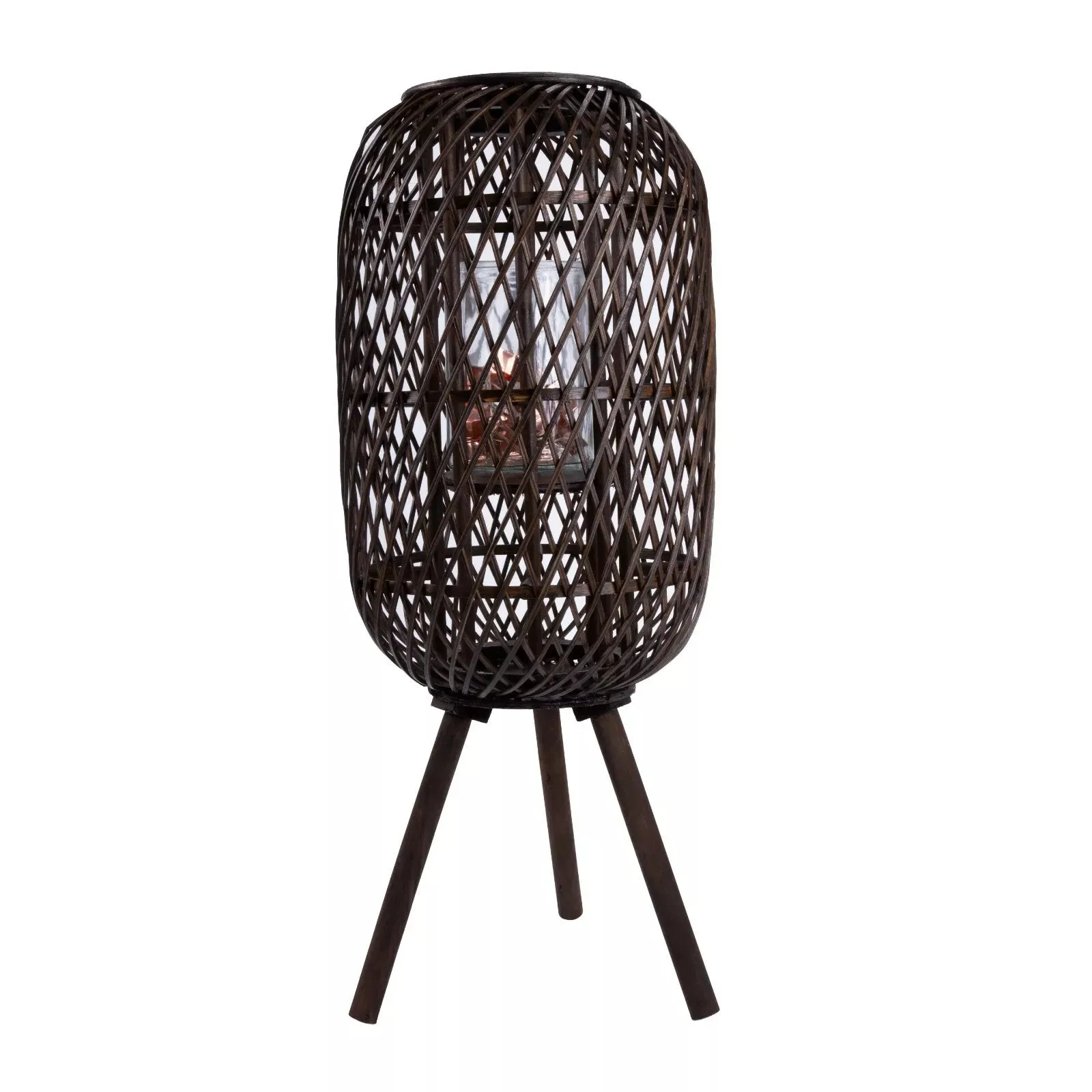 Bamboo Tripod Lantern Candle Holder