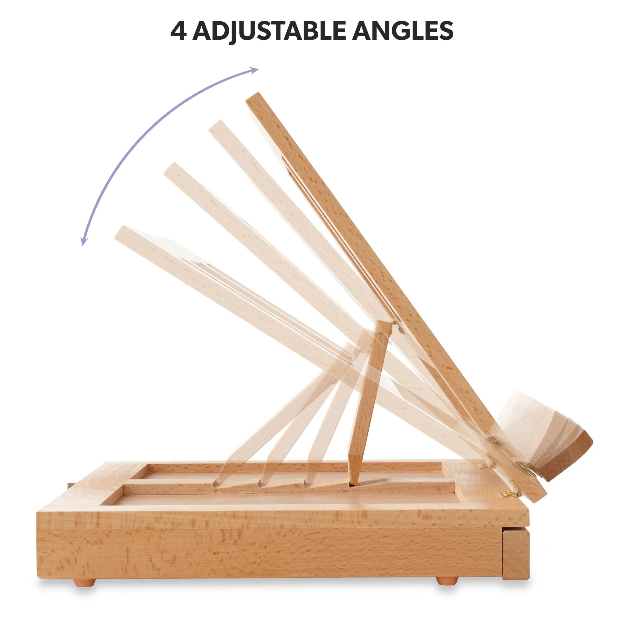 Beechwood Table Easel- Adjustable with Palette and Storage- 7 Elements