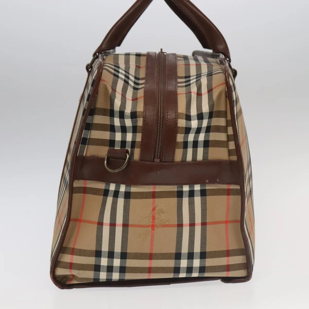 Burberry Nova Check Beige Canvas Travel Bag (Pre-Owned)