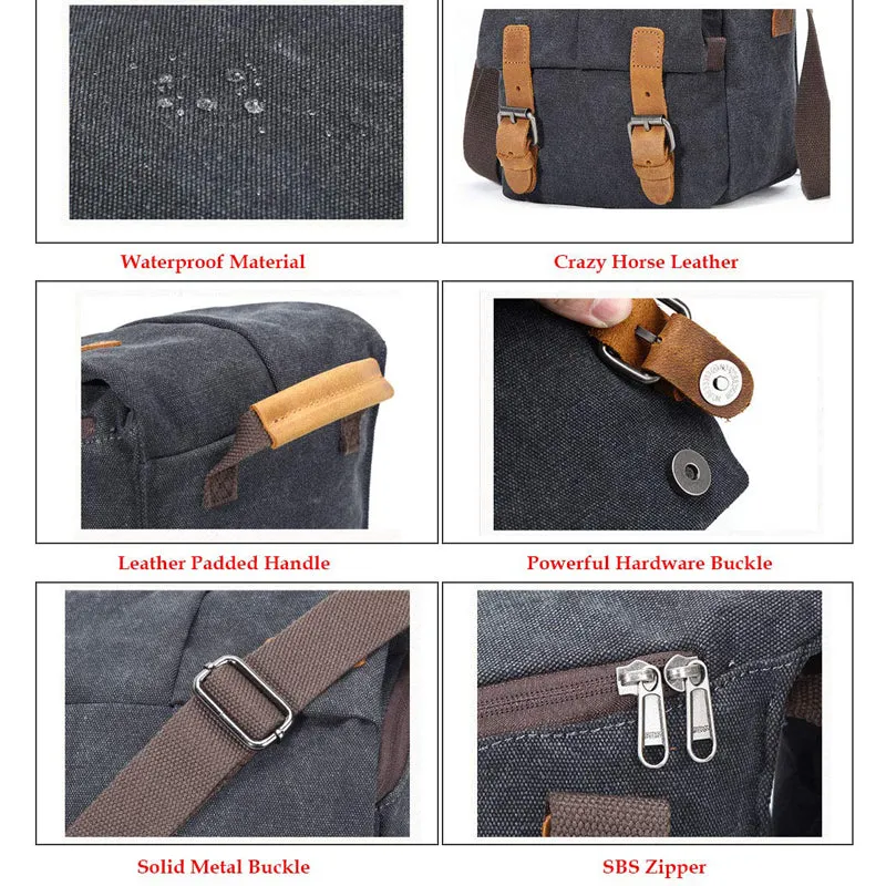 Canvas Crossbody EOS Camera Bag
