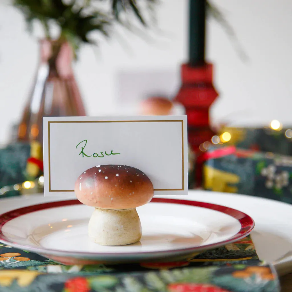 Ceramic Mushroom Place Card Holders (4 pack)