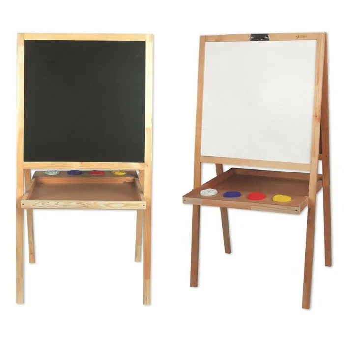 Classic 5-in-1 Multi-Functional Easel with Blackboard Feature - Ideal for Drawing and Learning