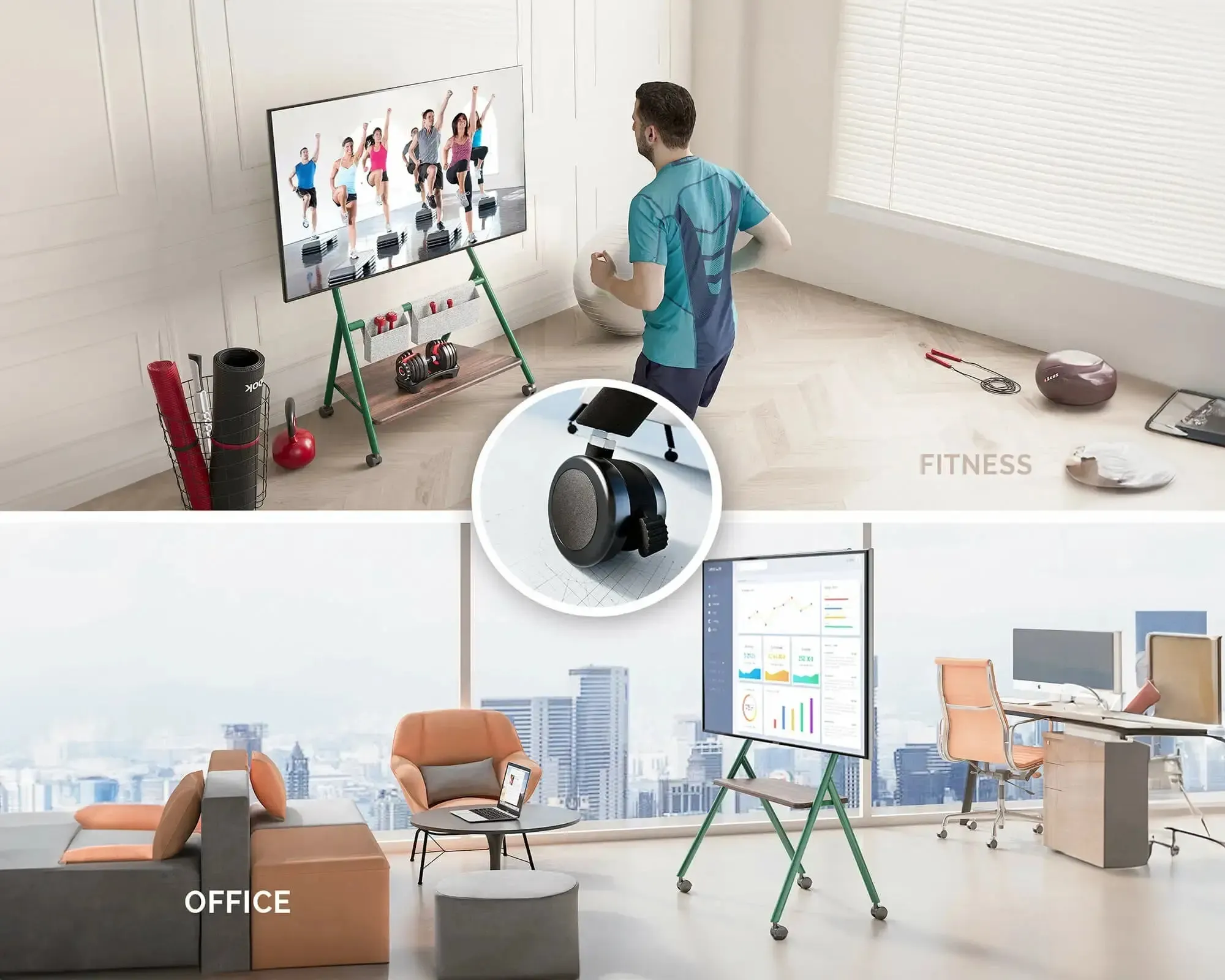 Collector TC78 Rolling TV Stand