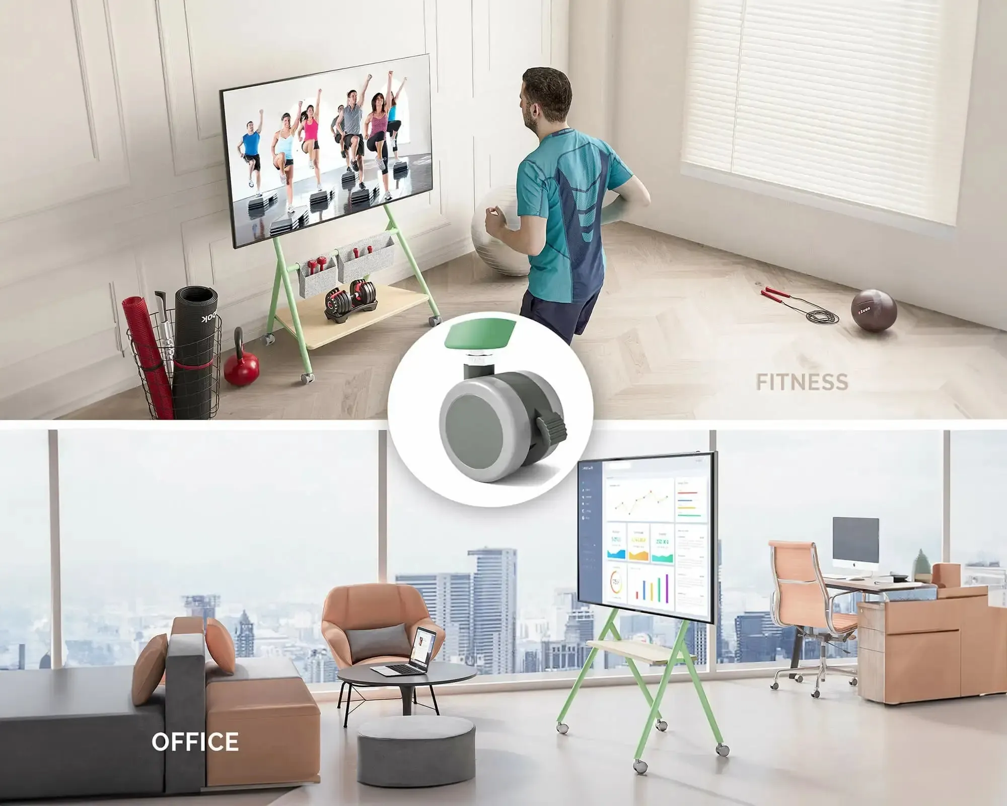 Collector TC78 Rolling TV Stand
