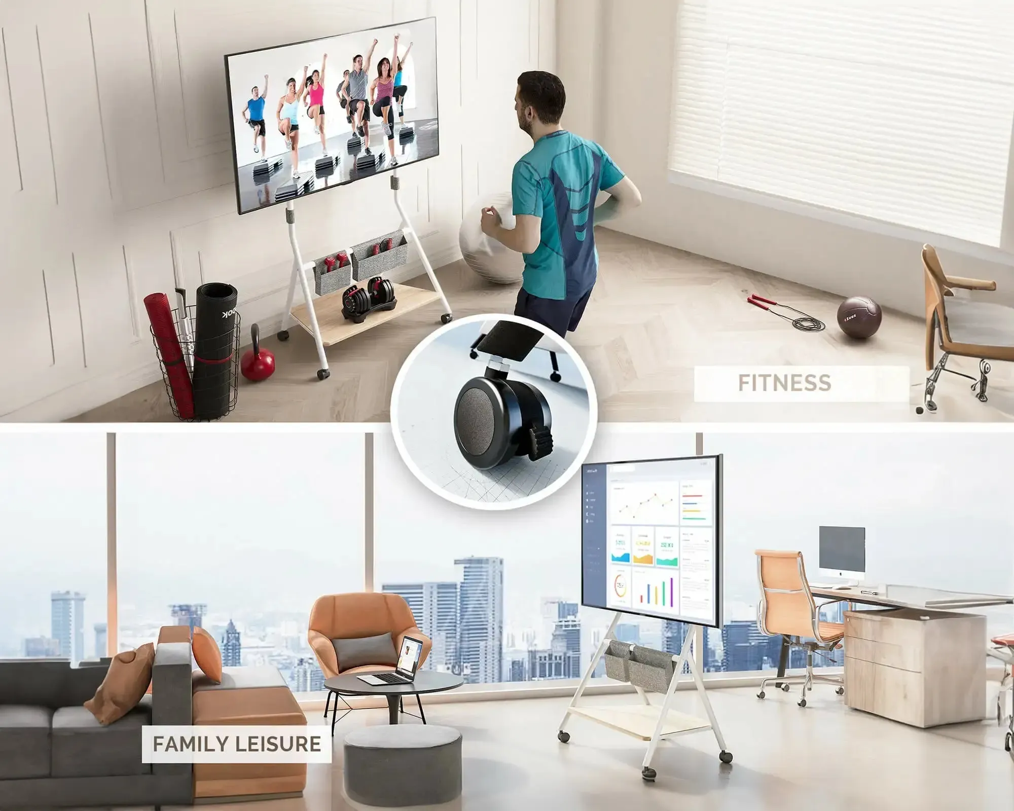Collector TC78 Rolling TV Stand
