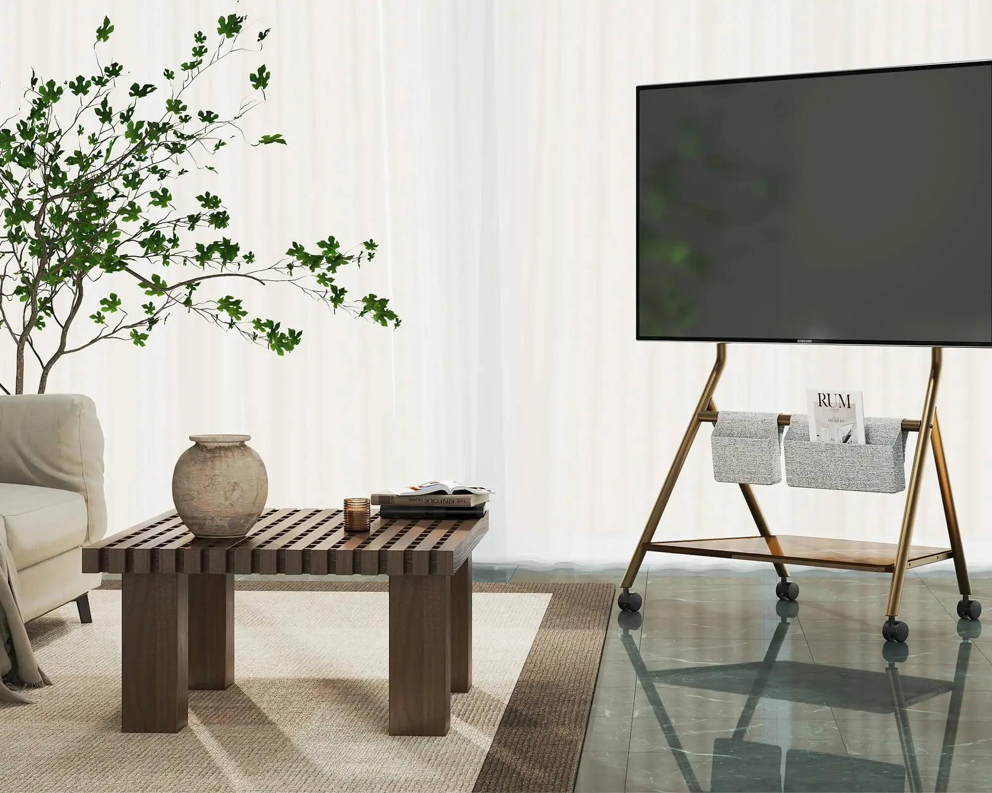Collector TC78 Rolling TV Stand