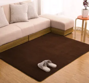 Color: Brown, Size: 100x200cm - Memory cotton coral velvet carpet