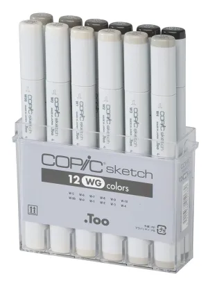 Copic Sketch 12Pc Colors Sets - Warm Grey