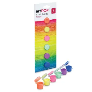 Craft Paint - Set of 6, Neon Colors