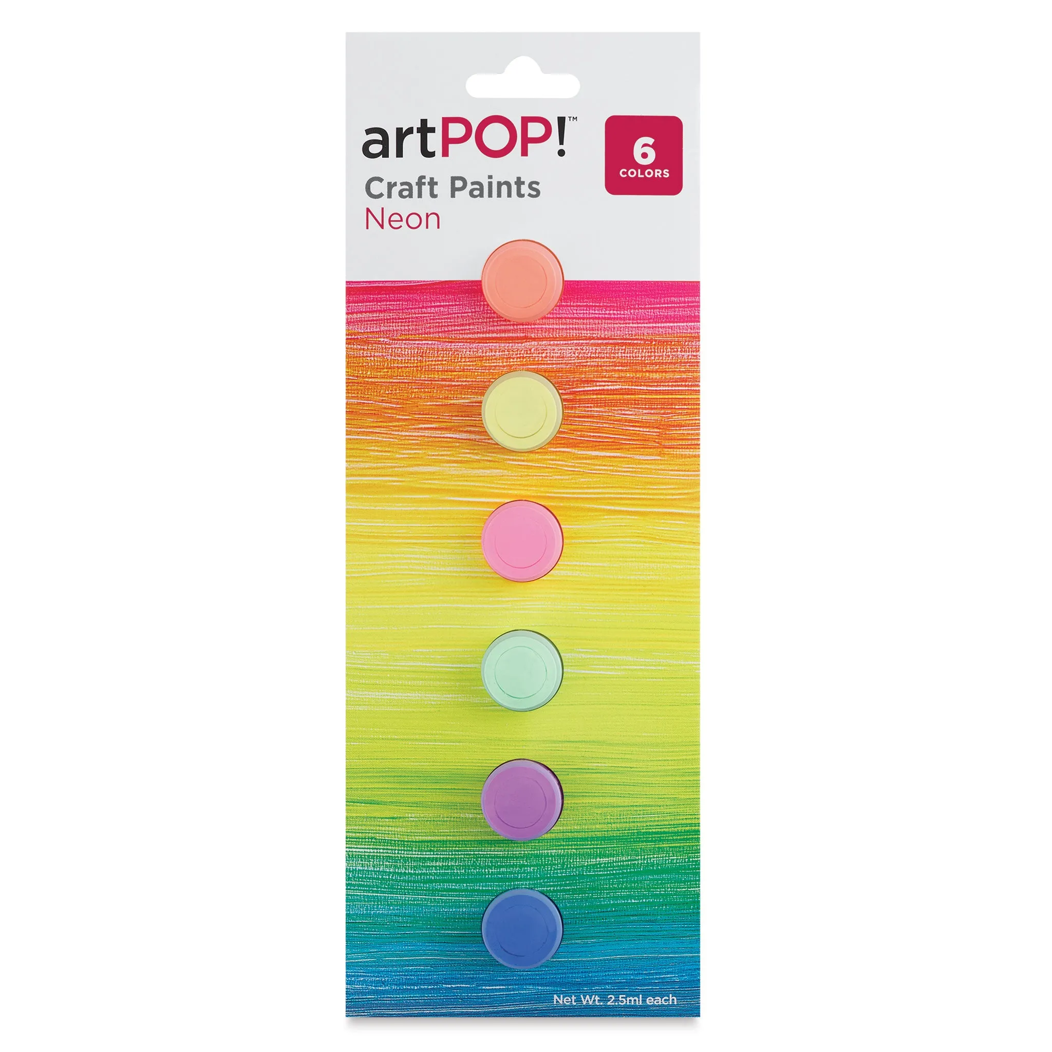 Craft Paint - Set of 6, Neon Colors