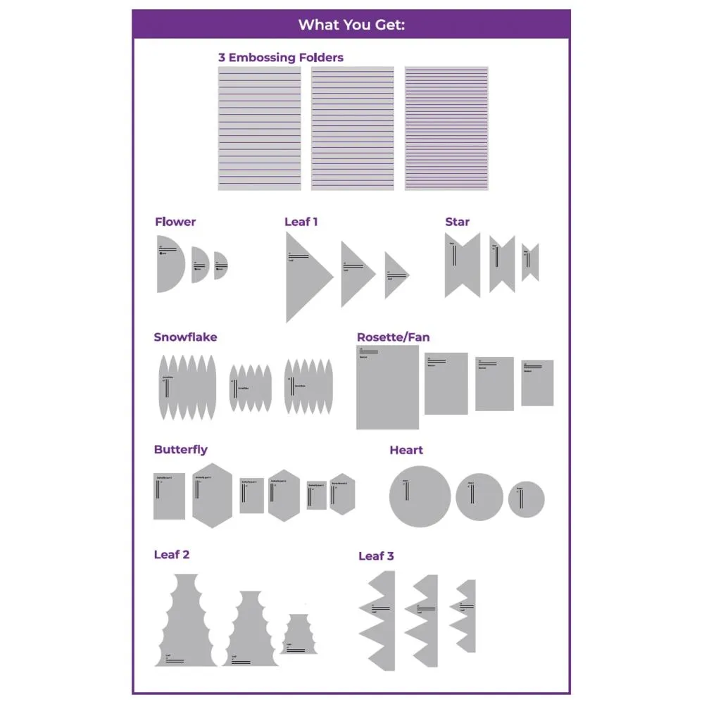 Crafter's Companion Templates And Embossing Folders Paper Pleating