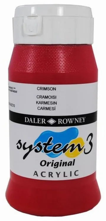 Daler Rowney Acrylic Colors System 3 CRIMSON
