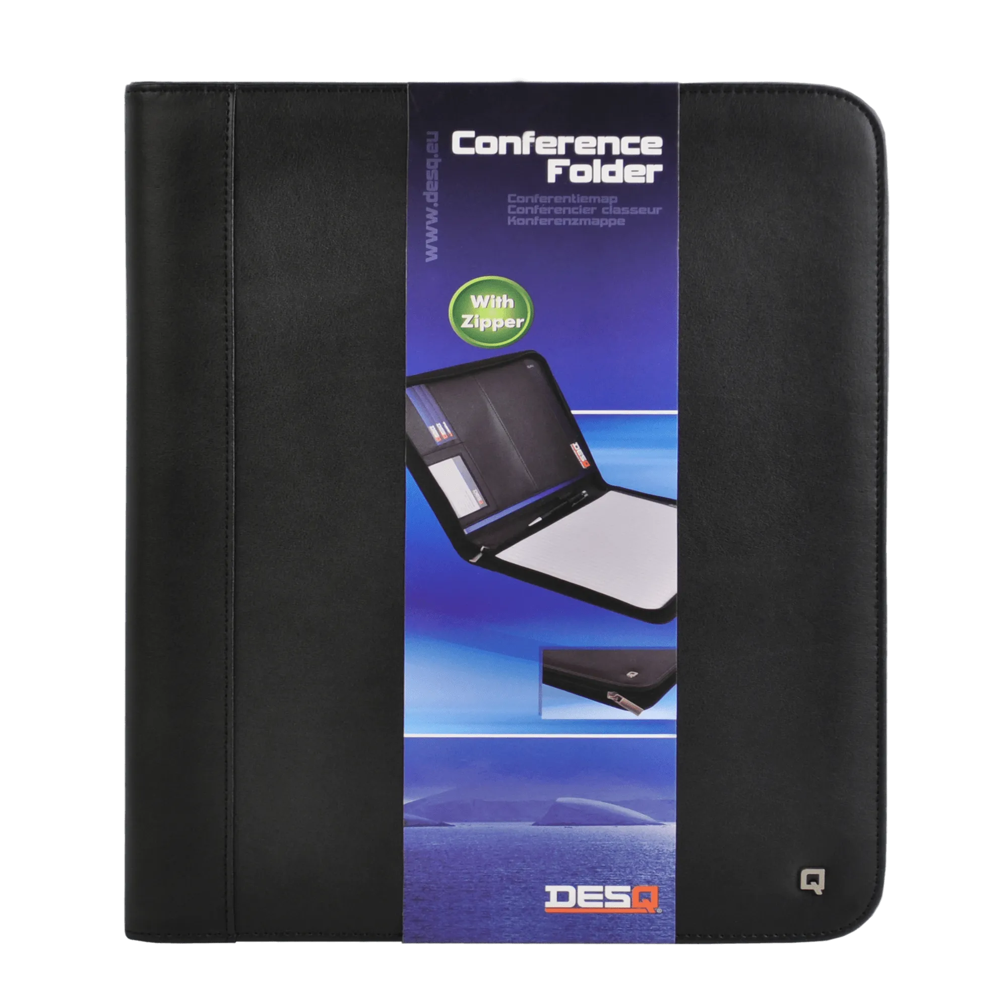 DesQ Zipped Conference Folder A4 with Notepad