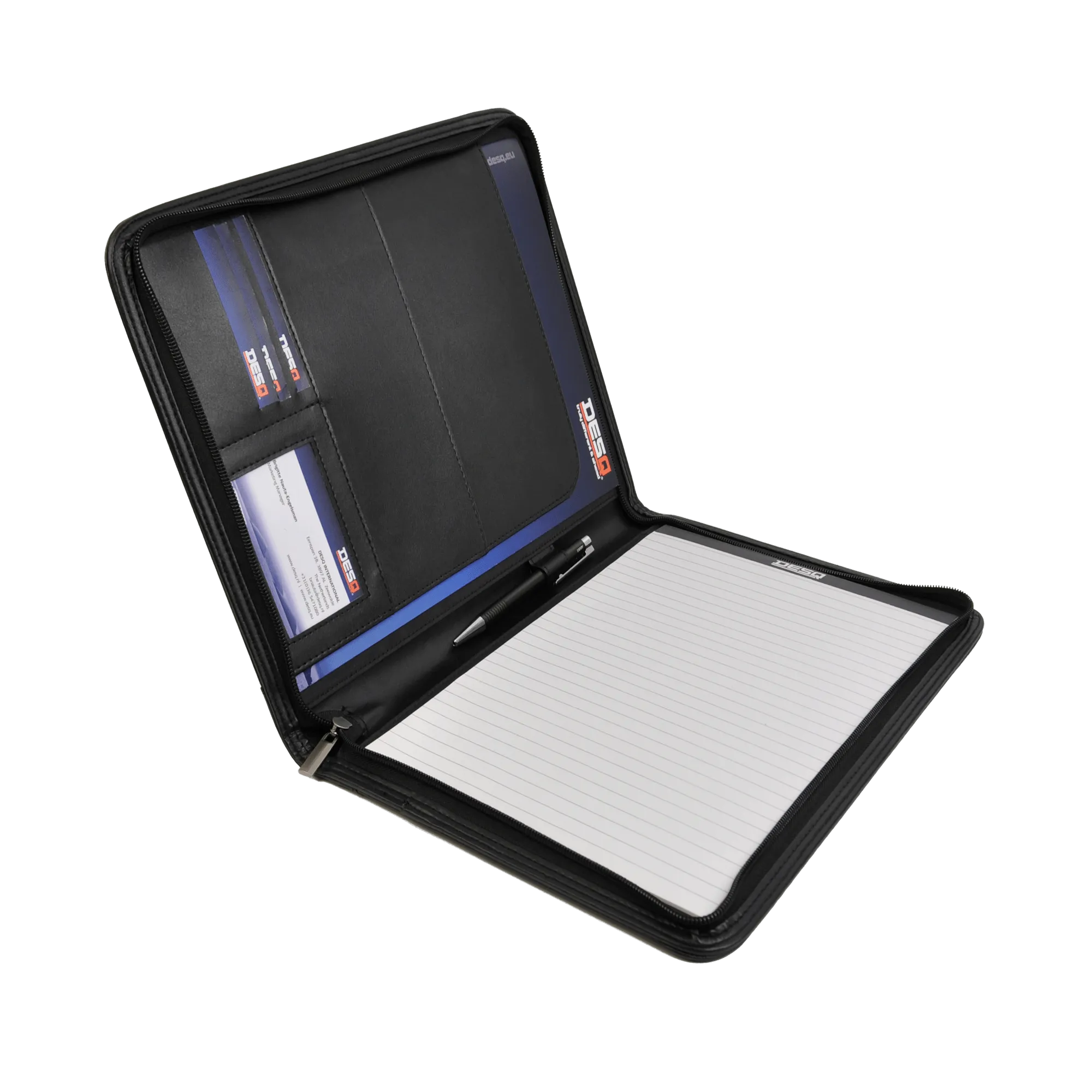 DesQ Zipped Conference Folder A4 with Notepad