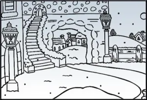 Embossing Folders - Snowy Stairs and Bow