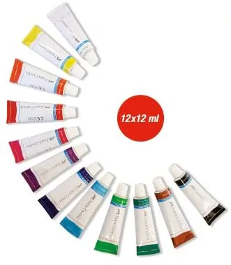 FABER-CASTELL Poster Colors 12Color 12ml Tubes Acrylic Case Hang-Sell