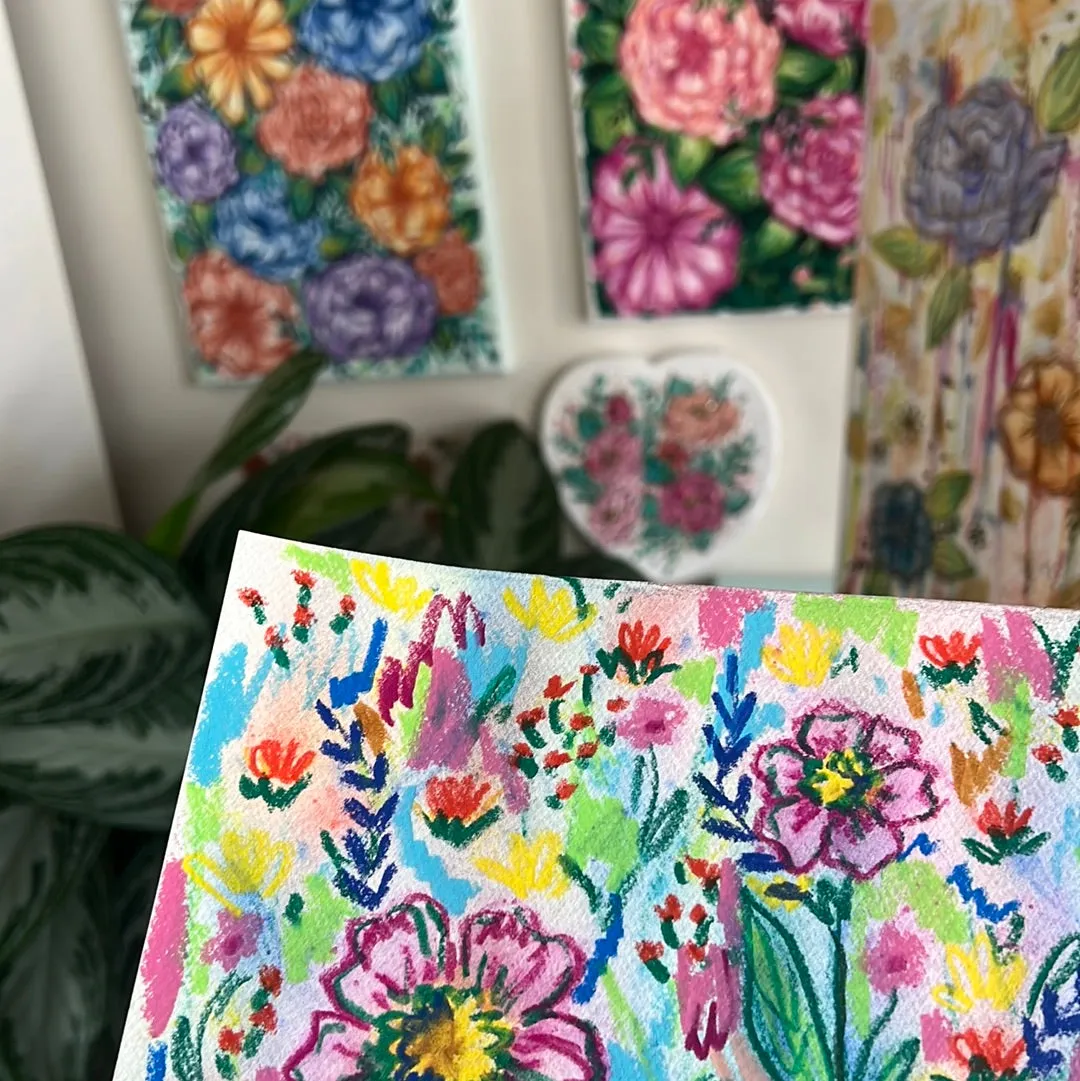 Floral Original Painted Watercolor Paper #17