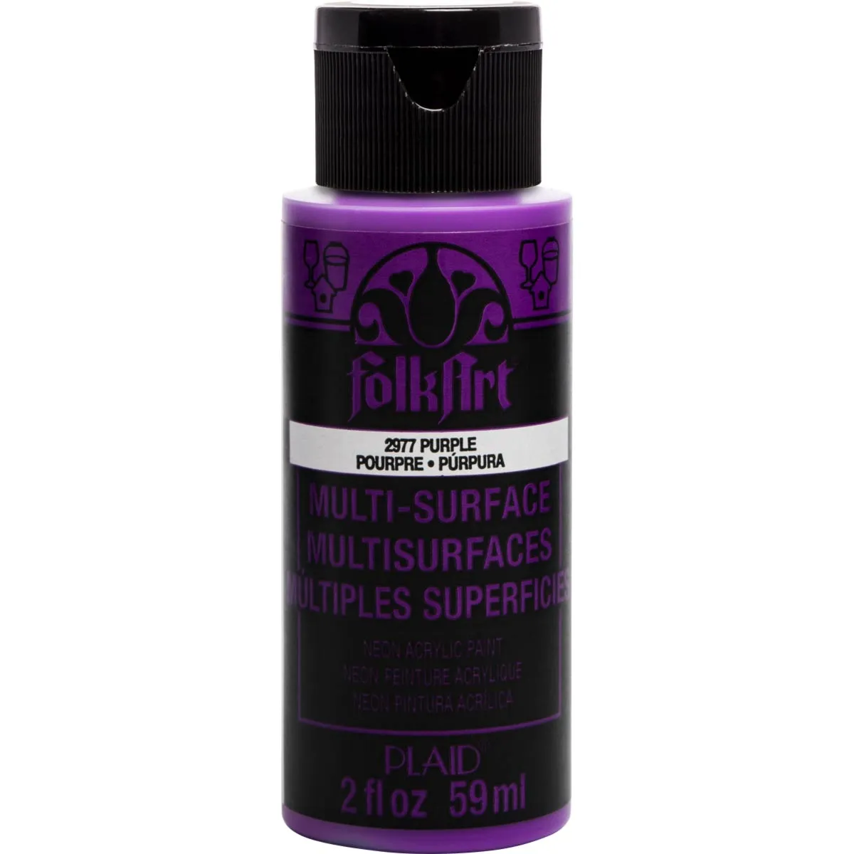 Folkart Multi-Surface Specialty Paint - Neon Glow Purple