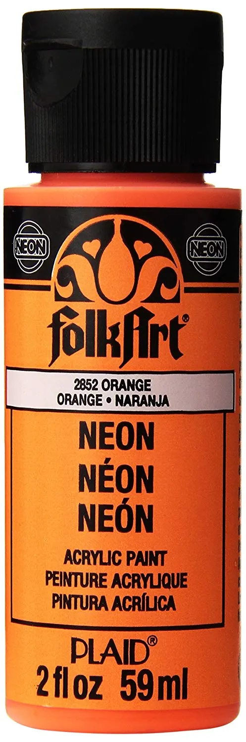 Folkart Neon Matte Acrylic Paints Neon Orange