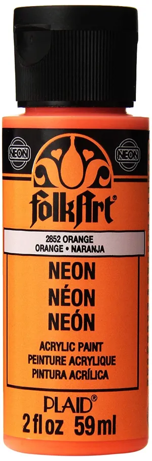 Folkart Neon Matte Acrylic Paints Neon Orange