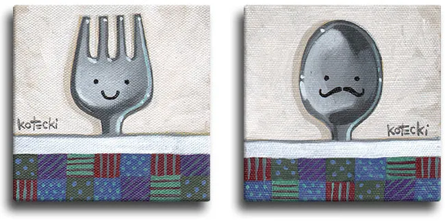 Fork & Spoon Original Art