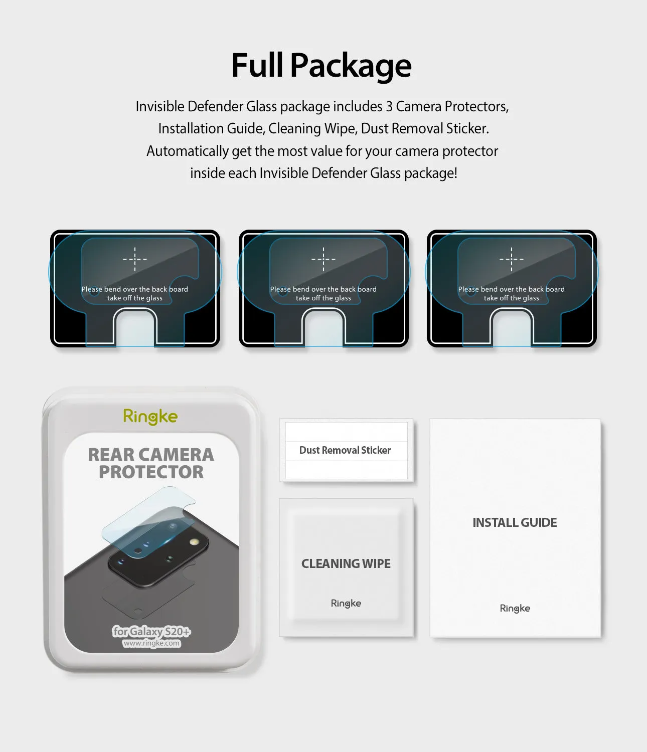 Galaxy S20 Plus Camera Protector | Invisible Defender Glass