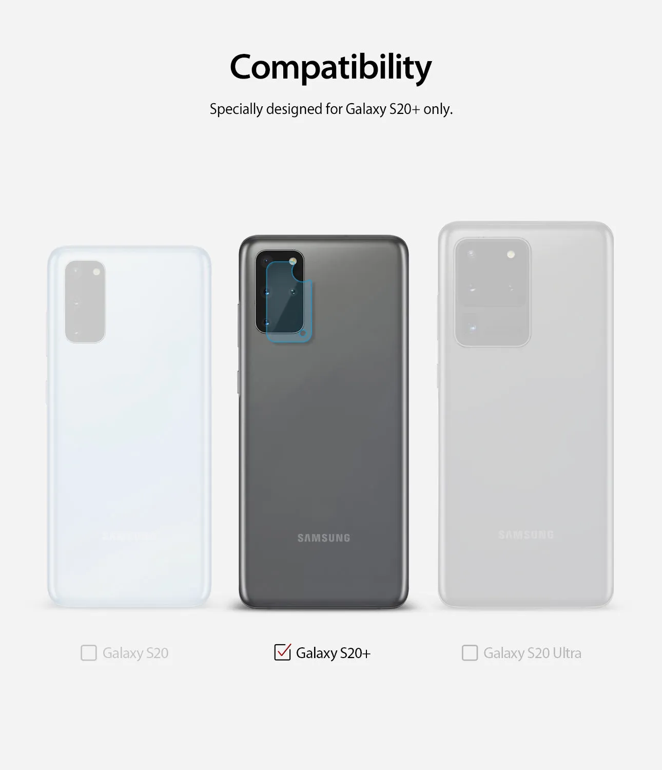 Galaxy S20 Plus Camera Protector | Invisible Defender Glass