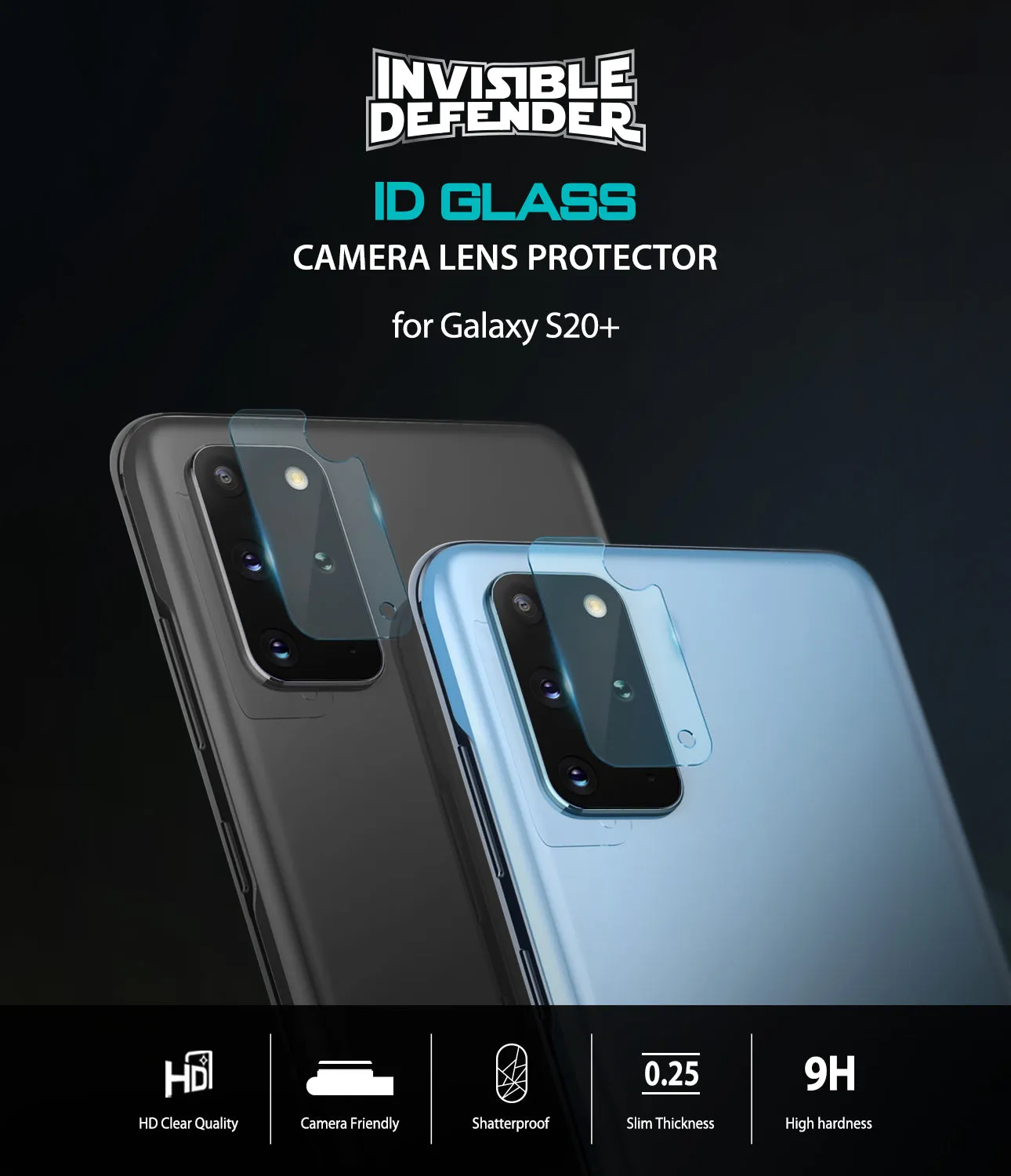 Galaxy S20 Plus Camera Protector | Invisible Defender Glass