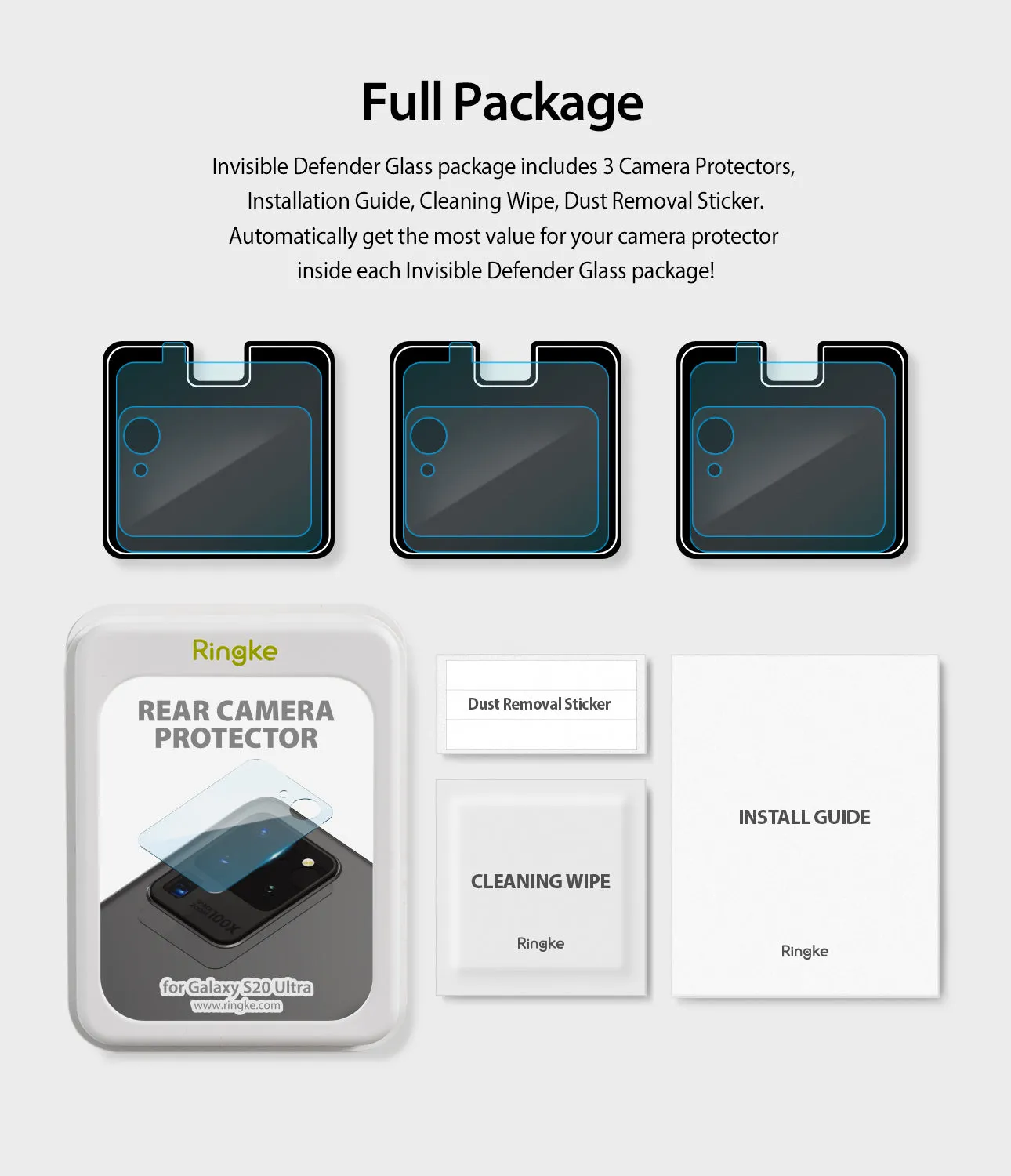 Galaxy S20 Ultra Camera Protector | Invisible Defender Glass