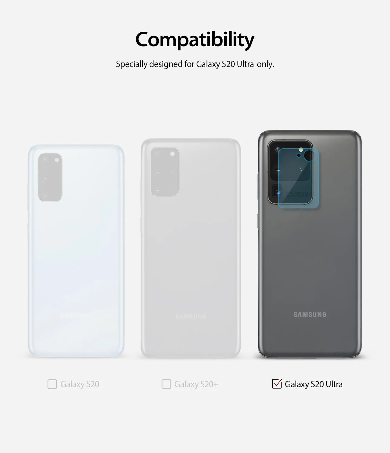 Galaxy S20 Ultra Camera Protector | Invisible Defender Glass