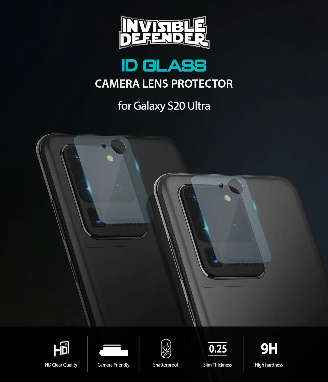 Galaxy S20 Ultra Camera Protector | Invisible Defender Glass