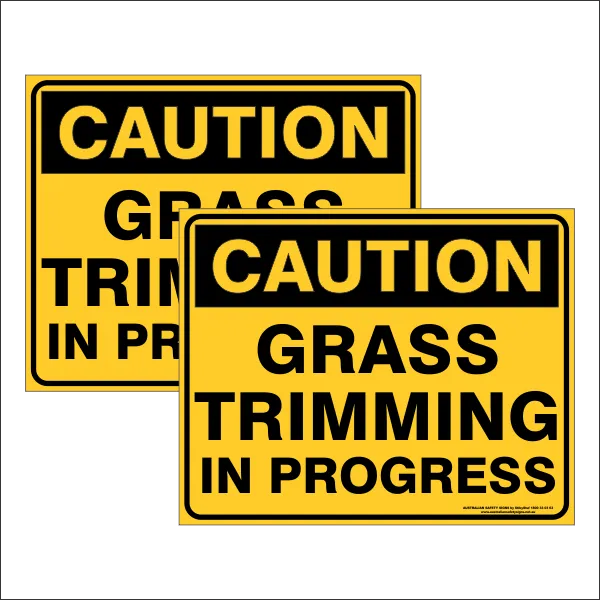 GRASS TRIMMING IN PROGRESS - Double Sided 500 x 400mm