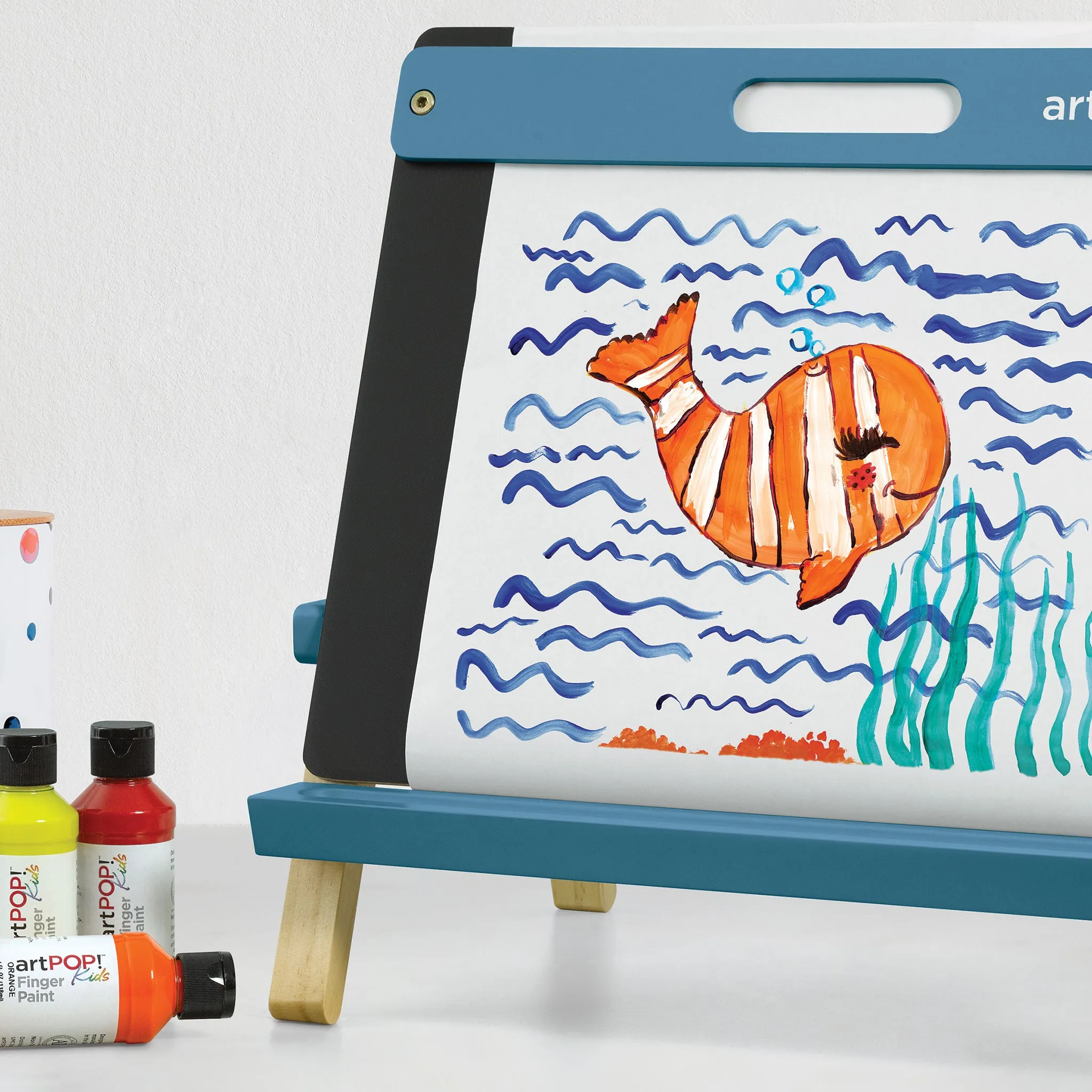 Kids 3-in-1 Tabletop Easel - Ocean Blue