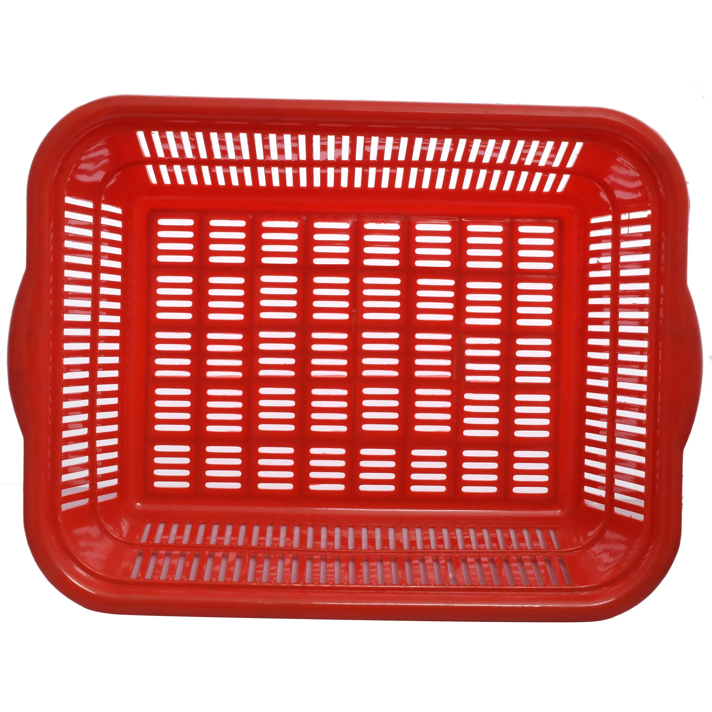 Kuber Industries 4 Pieces Plastic Kitchen Vegetables and Fruits Basket Multipurpose Organizers,Small Size,Blue & Red