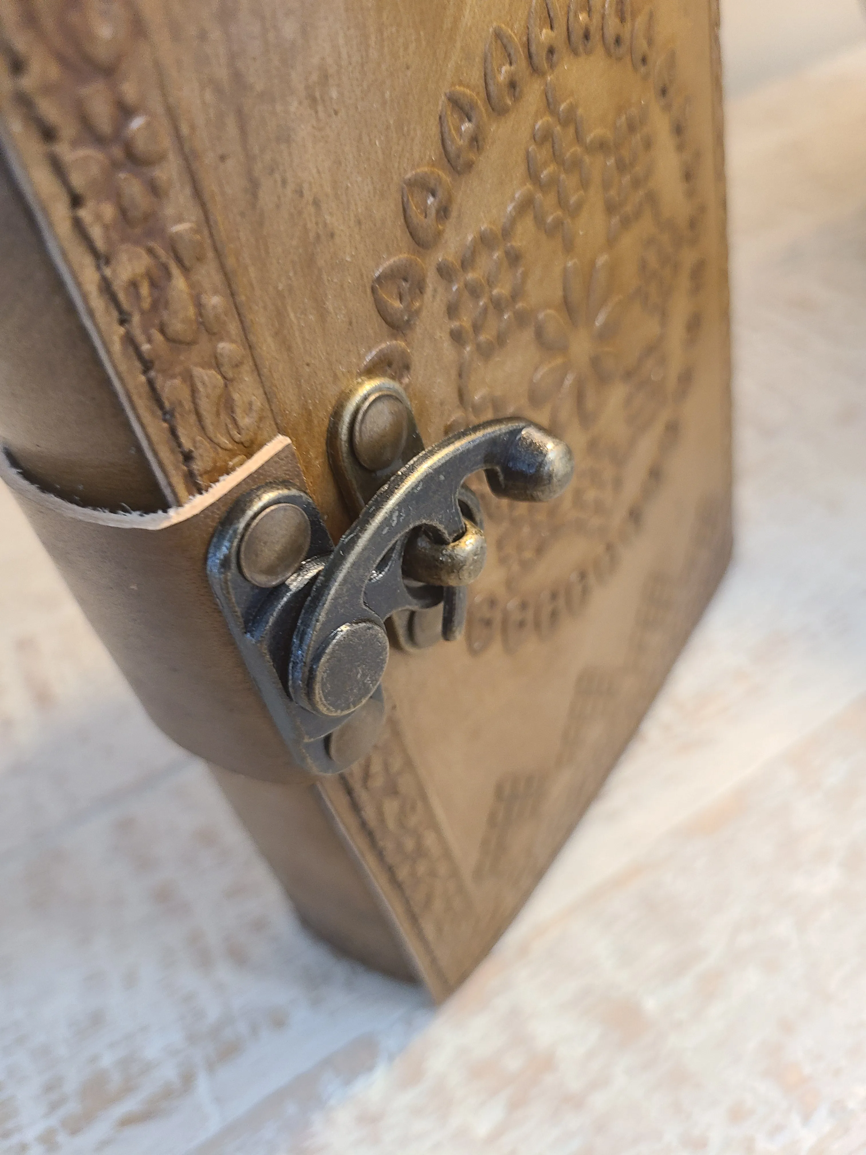 Leather Mandala Writing Journal With Lock