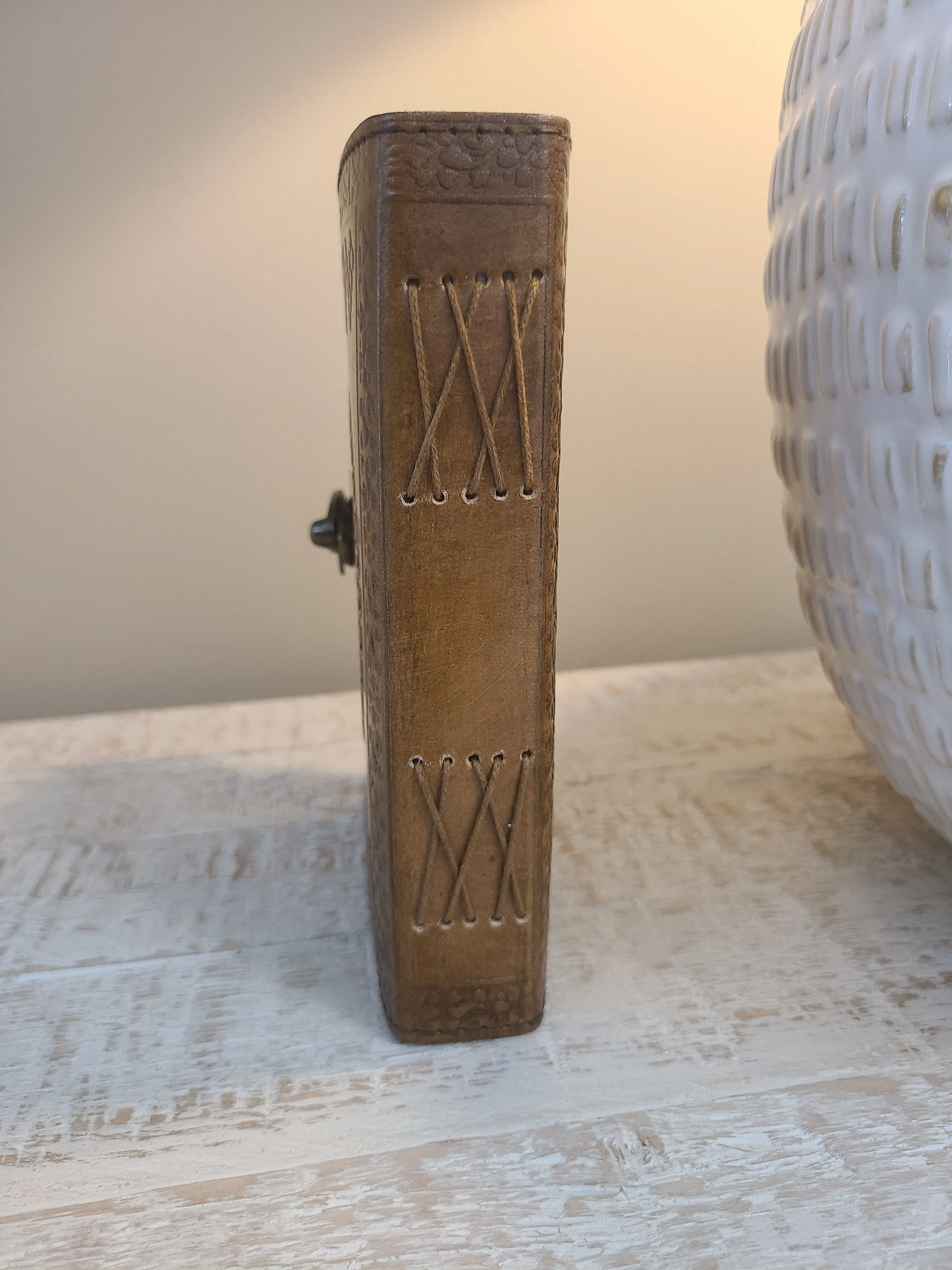 Leather Mandala Writing Journal With Lock