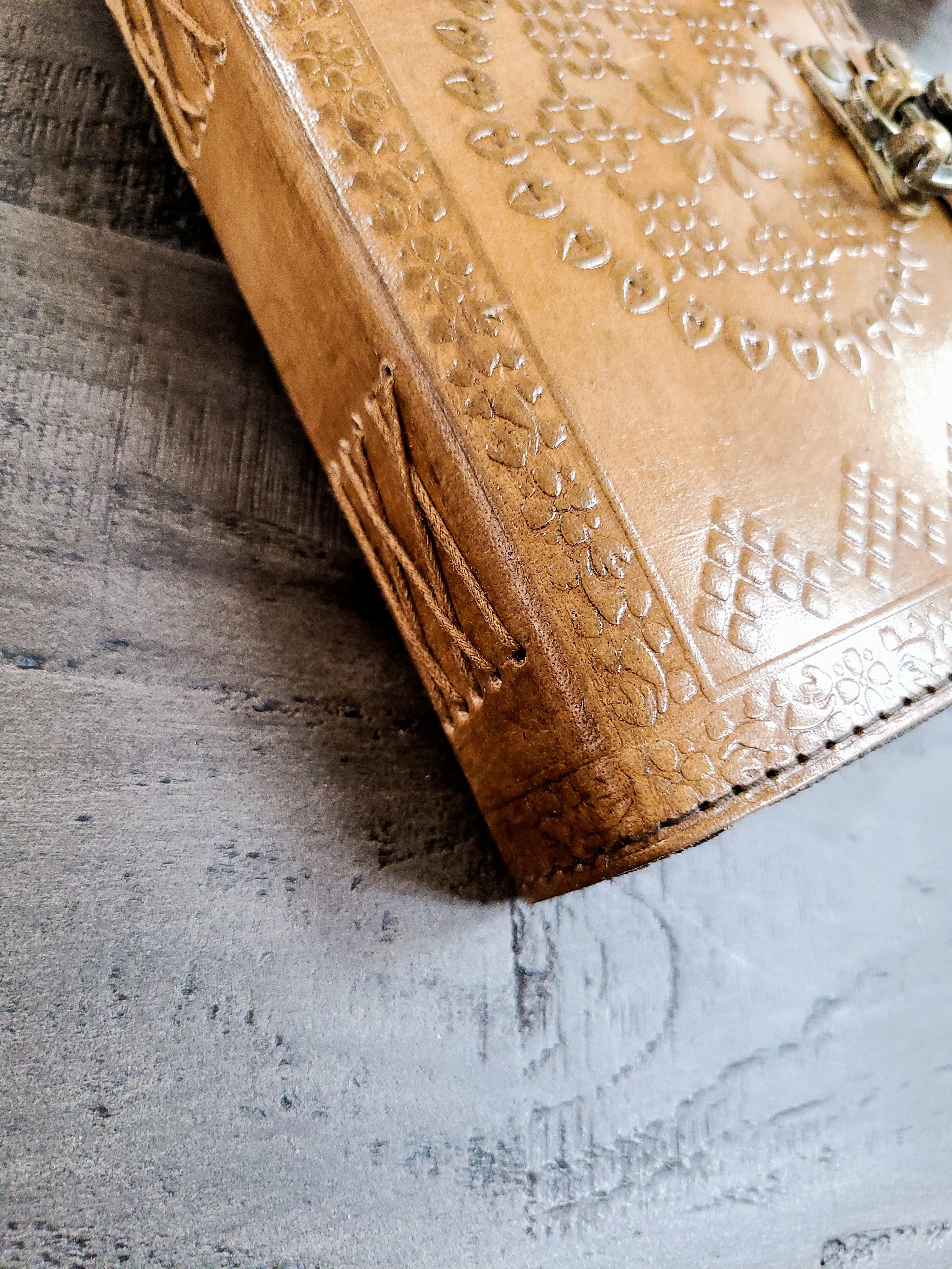 Leather Mandala Writing Journal With Lock