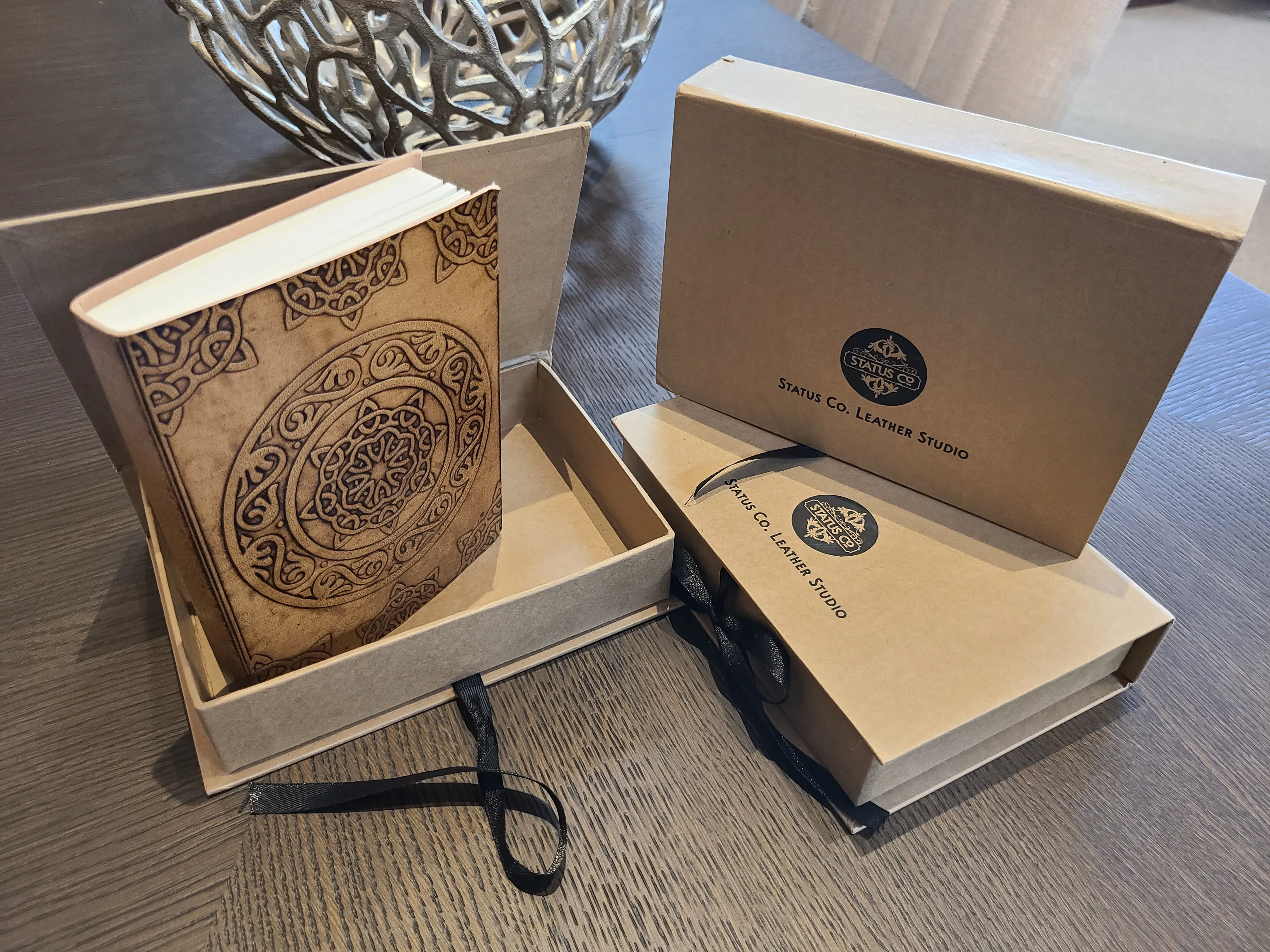 Leather Mandala Writing Journal