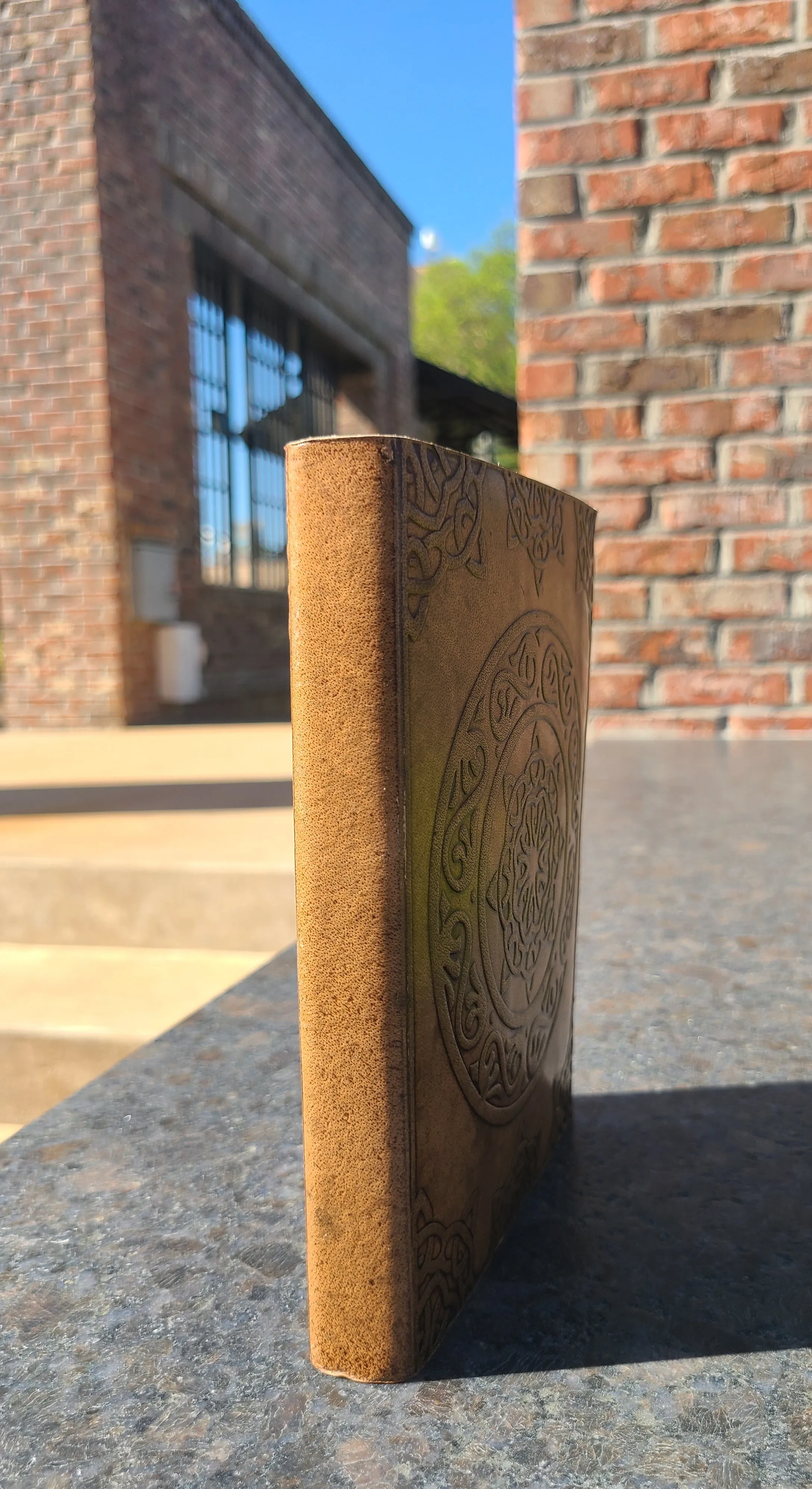 Leather Mandala Writing Journal