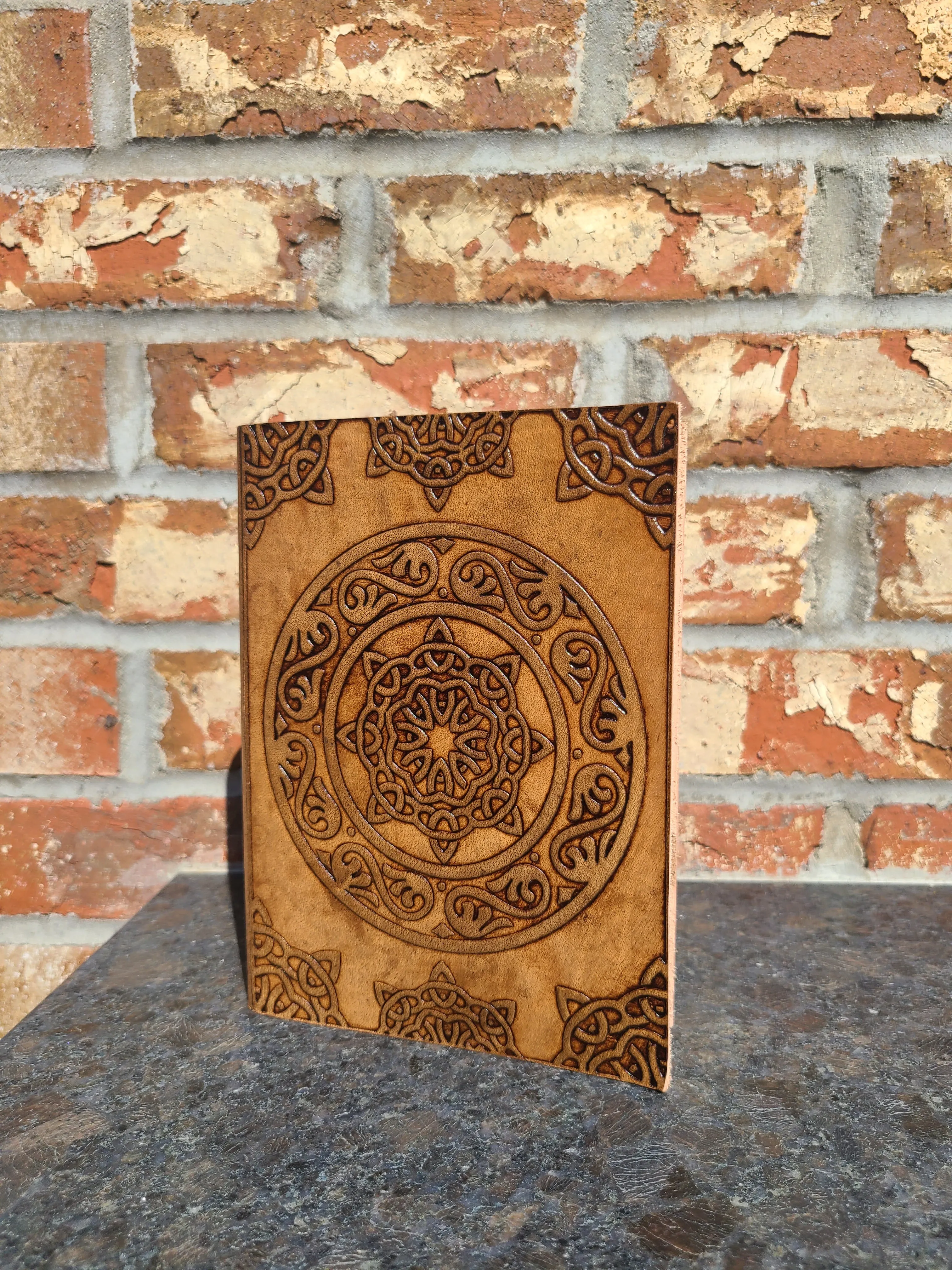 Leather Mandala Writing Journal