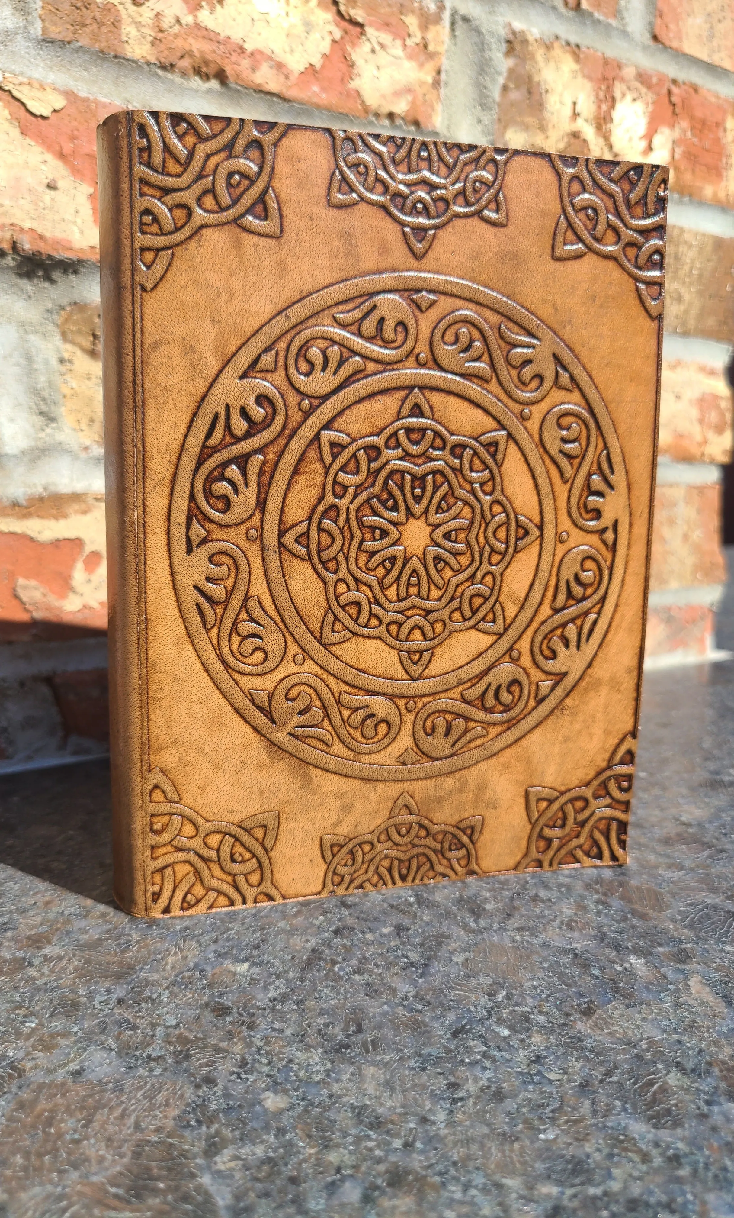 Leather Mandala Writing Journal
