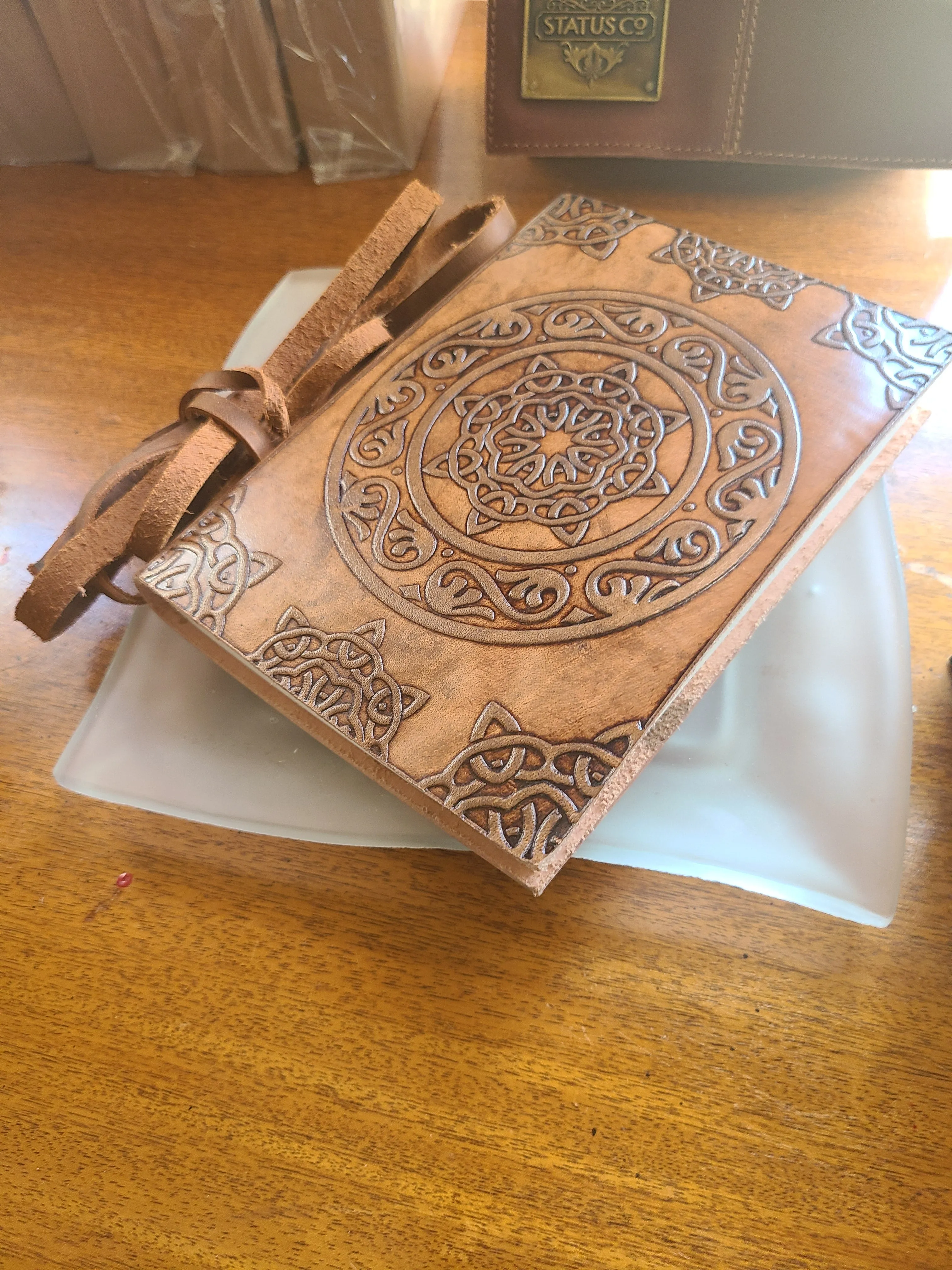 Leather Mandala Writing Journal