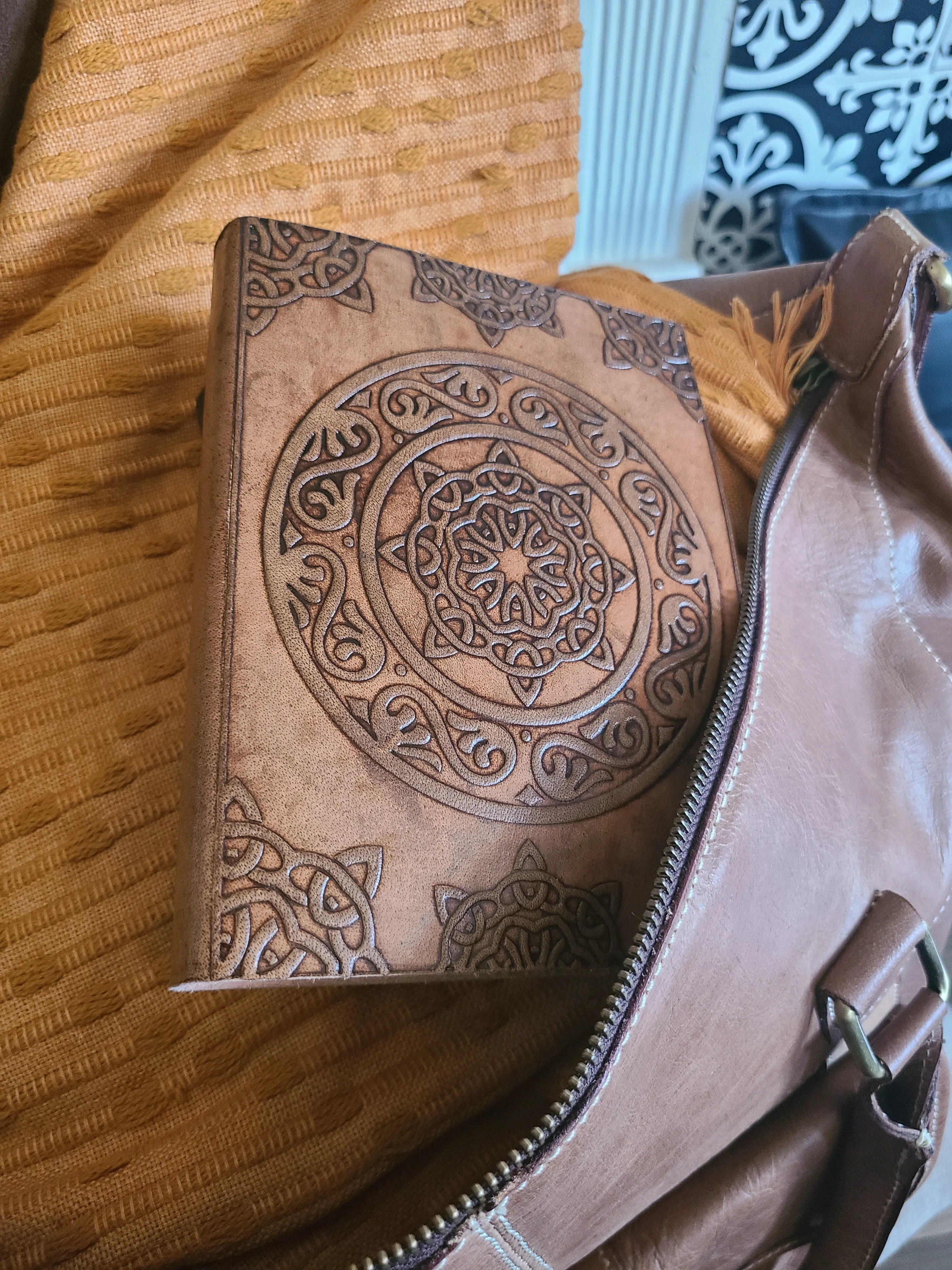 Leather Mandala Writing Journal