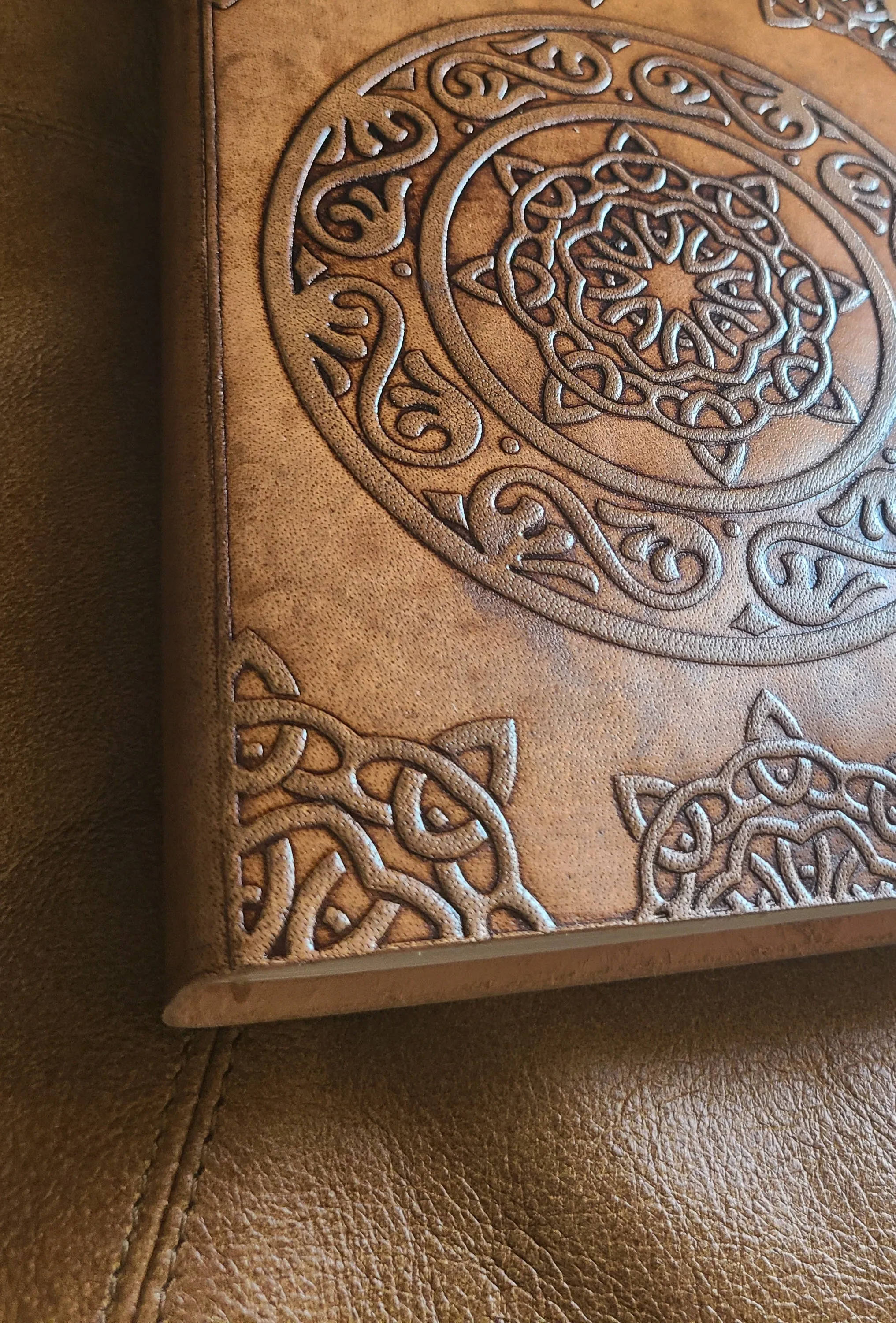 Leather Mandala Writing Journal